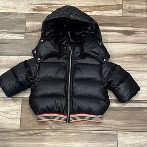 Burberry Black kids puffer winter coat